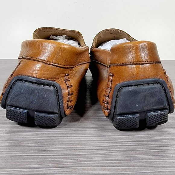 Dino Draghi Slip On Loafers Cognac Leather Size 12 - Picture 5 of 13